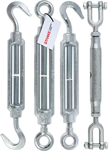 Seilwerk STANKE 10x M12 Spannschloss Öse-Haken verzinkt Spannschraube Spanner für Drahtseil 125 mm Seilwerk STANKE 10x M12 Spannschloss Öse-Haken verzinkt Spannschraube Spanner für Drahtseil 125 mm von Seilwerk STANKE