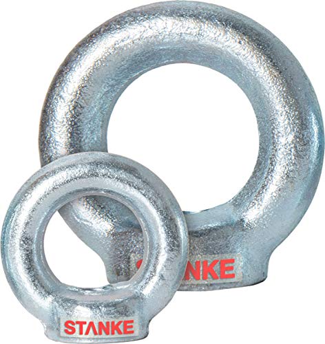 Seilwerk STANKE 10x Ringmutter M10 Ringsmutter 10mm Öse Mutter Auge verzinkt DIN 582 von Seilwerk STANKE