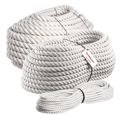 Seilwerk STANKE Baumwollgarn 16mm, Baumwollschnur Baumwollseil handgedreht, 5m von Seilwerk STANKE