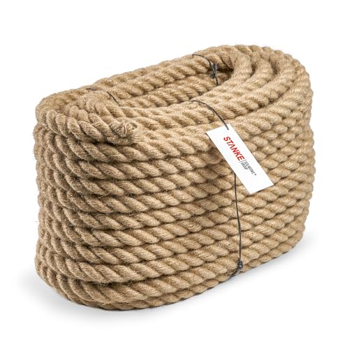 Seilwerk STANKE Juteseil Naturfasern gedreht Tauwerk Hanf Jute Tau Seil Tauziehen Absperrseil Handlauf 26mm 25m von Seilwerk STANKE