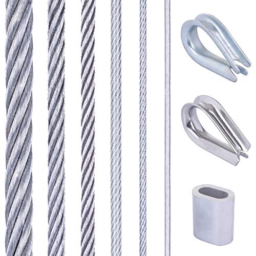Seilwerk STANKE Rankhilfe Gardinenseil Geländer Diebstahlschutz Drahtseil verzinkt 1m 6x19 8mm, 4x Pressklemme Seilwerk STANKE Rankhilfe Gardinenseil Geländer Diebstahlschutz Drahtseil verzinkt 1m 6x19 8mm, 4x Pressklemme von Seilwerk STANKE