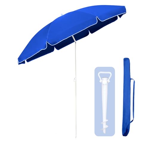 Sekey 160cm GRS-zertifizierter Sonnenschirm mit Sonnenschirmhalter für Garten, Terrasse & Strand | Höhenverstellbar & Neigbar mit UPF50+ | Wasserdichtes Recycling-Polyester | Windstabil mit 8 Streben Sekey 160cm GRS-zertifizierter Sonnenschirm mit Sonnenschirmhalter für Garten, Terrasse & Strand | Höhenverstellbar & Neigbar mit UPF50+ | Wasserdichtes Recycling-Polyester | Windstabil mit 8 Streben von Sekey