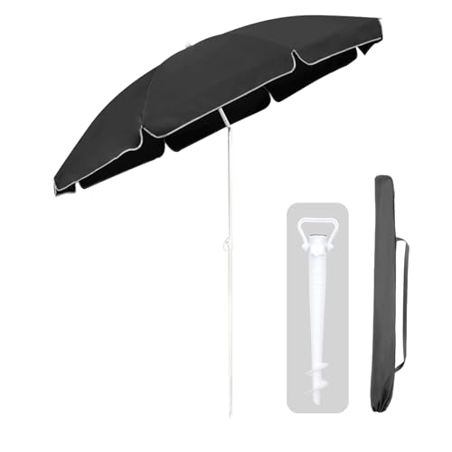 Sekey 180cm GRS-zertifizierter Sonnenschirm mit Bodenstachel für Garten, Terrasse & Strand | Höhenverstellbar & Neigbar mit UPF50+ | Wasserdichtes Recycling-Polyester | Windstabil mit 8 Streben Sekey 180cm GRS-zertifizierter Sonnenschirm mit Bodenstachel für Garten, Terrasse & Strand | Höhenverstellbar & Neigbar mit UPF50+ | Wasserdichtes Recycling-Polyester | Windstabil mit 8 Streben von Sekey