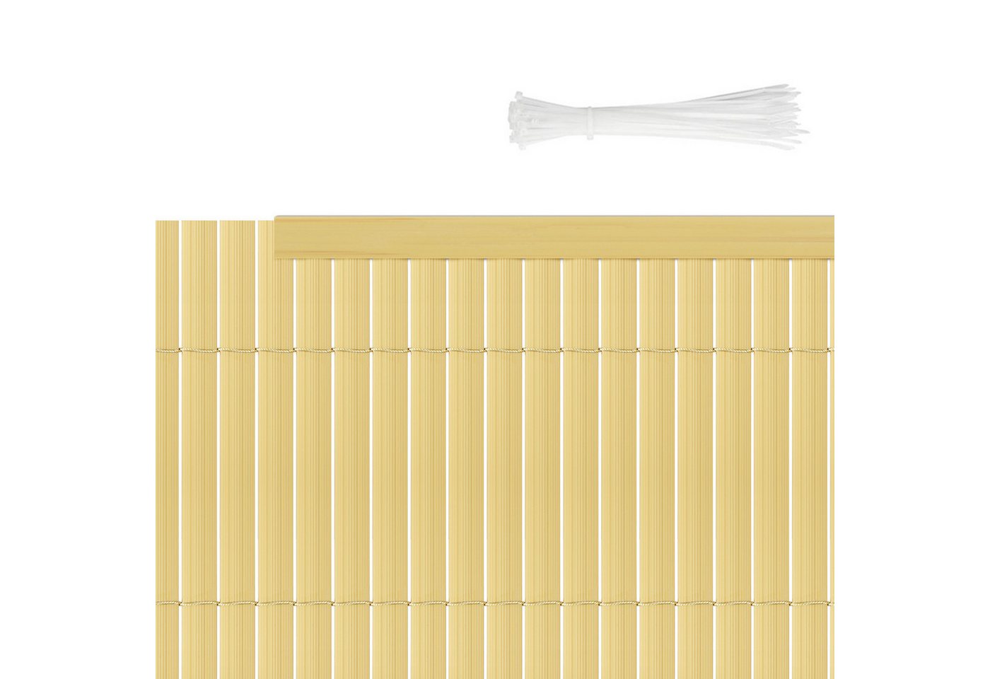 Sekey Balkonsichtschutz 5 m PVC Sichtschutzmatte mit Kabelbindern und Abschlussleiste Robust, winddicht und mit Insektenschutz für mehr Privatsphäre von Sekey