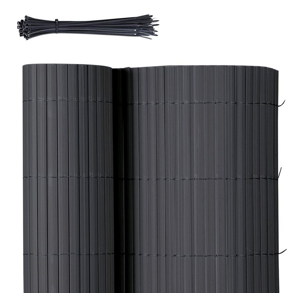 Sekey Balkonsichtschutz 5m lang Sichtschutzmatte PVC Grau Doppelte Verstärkung Innen Sichtschutzzaun mit Kabelbindern Sekey Balkonsichtschutz 5m lang Sichtschutzmatte PVC Grau Doppelte Verstärkung Innen Sichtschutzzaun mit Kabelbindern von Sekey