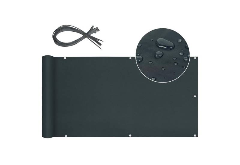 Sekey Balkonsichtschutz Balkon Sichtschutz Balkonabdeckung Balkonverkleidung Oxford Blickdicht mit Nylon Kabelbinderk, Wasserdicht, Windschutz, mit Ösen von Sekey