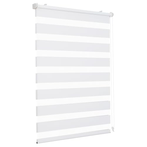 Sekey Doppelrollo Klemmfix ohne Bohren für Fenster, Doppelrollo 70 cm breit, Duo Rollo Jalousie Sonnenschutz, 70x210cm, Weiß Sekey Doppelrollo Klemmfix ohne Bohren für Fenster, Doppelrollo 70 cm breit, Duo Rollo Jalousie Sonnenschutz, 70x210cm, Weiß von Sekey
