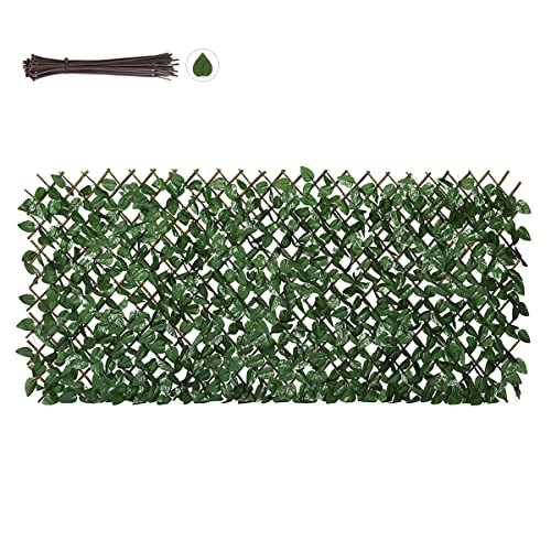 Sekey Efeu Sichtschutz 100 x 200 cm mit Kabelbinder, künstliche Hecke Sichtschutz Ohne Bohren, Balkon Sichtschutz Kunstpflanzen Sichtschutzfächer für Balkon Garten, Blatt A Sekey Efeu Sichtschutz 100 x 200 cm mit Kabelbinder, künstliche Hecke Sichtschutz Ohne Bohren, Balkon Sichtschutz Kunstpflanzen Sichtschutzfächer für Balkon Garten, Blatt A von Sekey