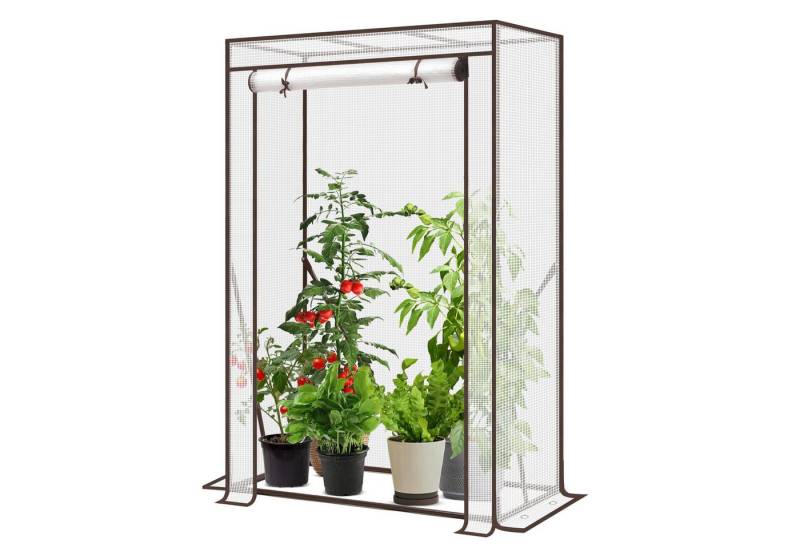Sekey Foliengewächshaus Tomatengewächshaus Tomatenhaus Foliengewächshaus 50 x 100 x 150 cm, Gartenhaus Frühbeet Tomatenhaus Gemüse Treibhaus mit PE Gitterfolie von Sekey
