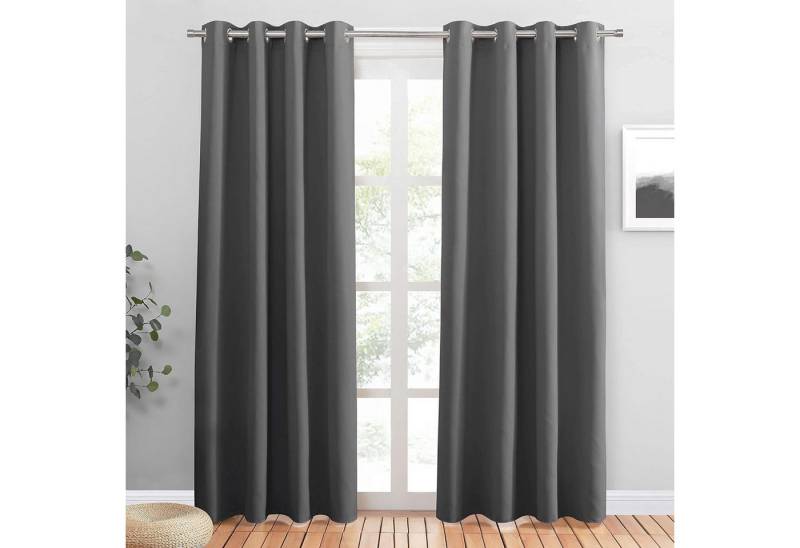 Sekey Gardine Verdunkelungsvorhang Blickdicht Polyester mit Thermofunkltion, Ösen, verdunkelnd, Thermobeschichtung, isolierend, pflegeleicht von Sekey