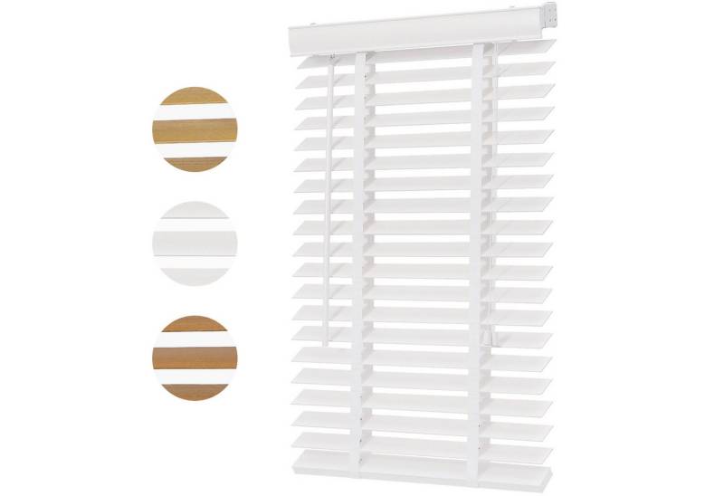 Sekey Jalousie Holzjalousie 50 mm Lamellen Fensterjalousie Blickschutz Jalousie, Klemmträger mit Feststellschraube Sekey Jalousie Holzjalousie 50 mm Lamellen Fensterjalousie Blickschutz Jalousie, Klemmträger mit Feststellschraube von Sekey