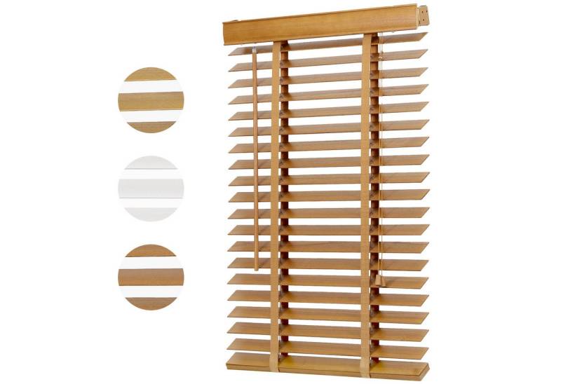 Sekey Jalousie Holzjalousie 50 mm Lamellen Fensterjalousie Blickschutz Jalousie, Klemmträger mit Feststellschraube Sekey Jalousie Holzjalousie 50 mm Lamellen Fensterjalousie Blickschutz Jalousie, Klemmträger mit Feststellschraube von Sekey