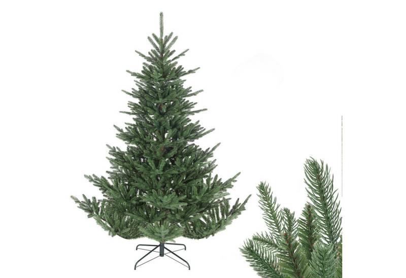 Sekey Künstlicher Weihnachtsbaum Künstlich Tannenbaum Chirstbaum mit naturgetreuen Spritzguss PE, Edeltanne, 180 cm mit 1204 PE-Zweigen und 398 PVC-Zweigen von Sekey