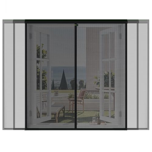 Sekey Kürzbar DIY Fliegengitter Fenster Zuschneidbares Moskitonetz Klebemontage ohne Bohren 150x150cm Schwarz von Sekey