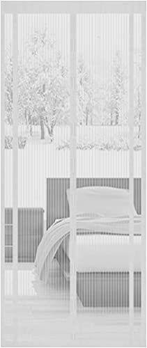 Sekey Magnet Fliegengitter Balkontür ohne Bohren Zuschneidbar, Türvorhang Fliegenschutz, Insektenschutz Tür Vorhang mit Verbreitertem Klebeband 130x220cm, Weiß von Sekey