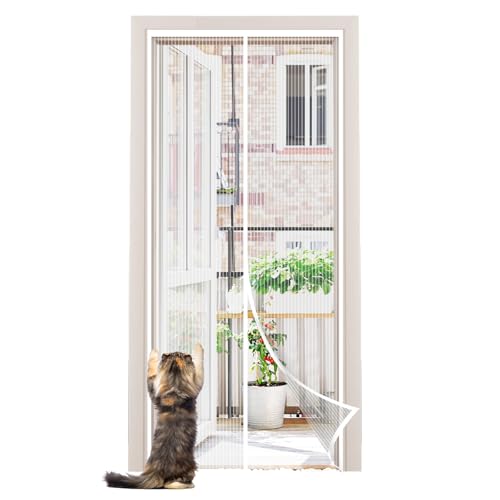 Sekey Fliegengitter Balkontür Magnet | Insektenschutz Tür/Balkontür | Ohne Bohren, Klett-Magnet-Montage | Katzensichere Verstärktes Polyester Anti-Reiß | Verbreitertes Klebeband |95x210 cm Weiß Sekey Fliegengitter Balkontür Magnet | Insektenschutz Tür/Balkontür | Ohne Bohren, Klett-Magnet-Montage | Katzensichere Verstärktes Polyester Anti-Reiß | Verbreitertes Klebeband |95x210 cm Weiß von Sekey