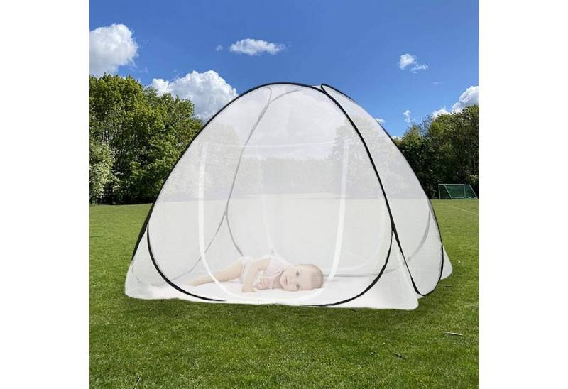 Sekey Moskitonetz Pop-up Moskitonetz mit Reißverschluss – Schnell Aufklappbar, Selbststehend & Platzsparend,Reise & Camping,200 x 180 x 145cm, Weiß von Sekey