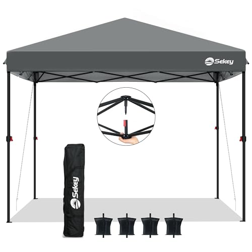 Sekey One-Touch Pop Up Pavillon 3x3 Wasserdicht Stabil Winterfest, Faltpavillon 3x3m mit Verdickten Röhren, Partyzelt Pavillion Klappbar,Grau Sekey One-Touch Pop Up Pavillon 3x3 Wasserdicht Stabil Winterfest, Faltpavillon 3x3m mit Verdickten Röhren, Partyzelt Pavillion Klappbar,Grau von Sekey
