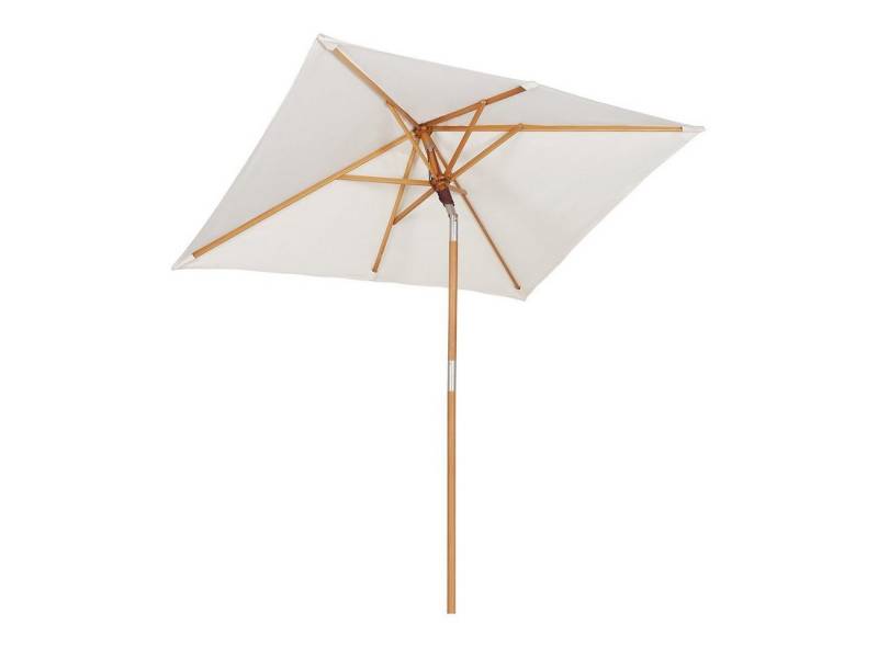 Sekey Sonnenschirm 200 x 150cm Holz Sonnenschirm Rechteckig Gartenschirm, UV Schutz 50+, LxB: 200,00x150,00 cm, Terrassenschirm Knickbar Balkonschirm von Sekey