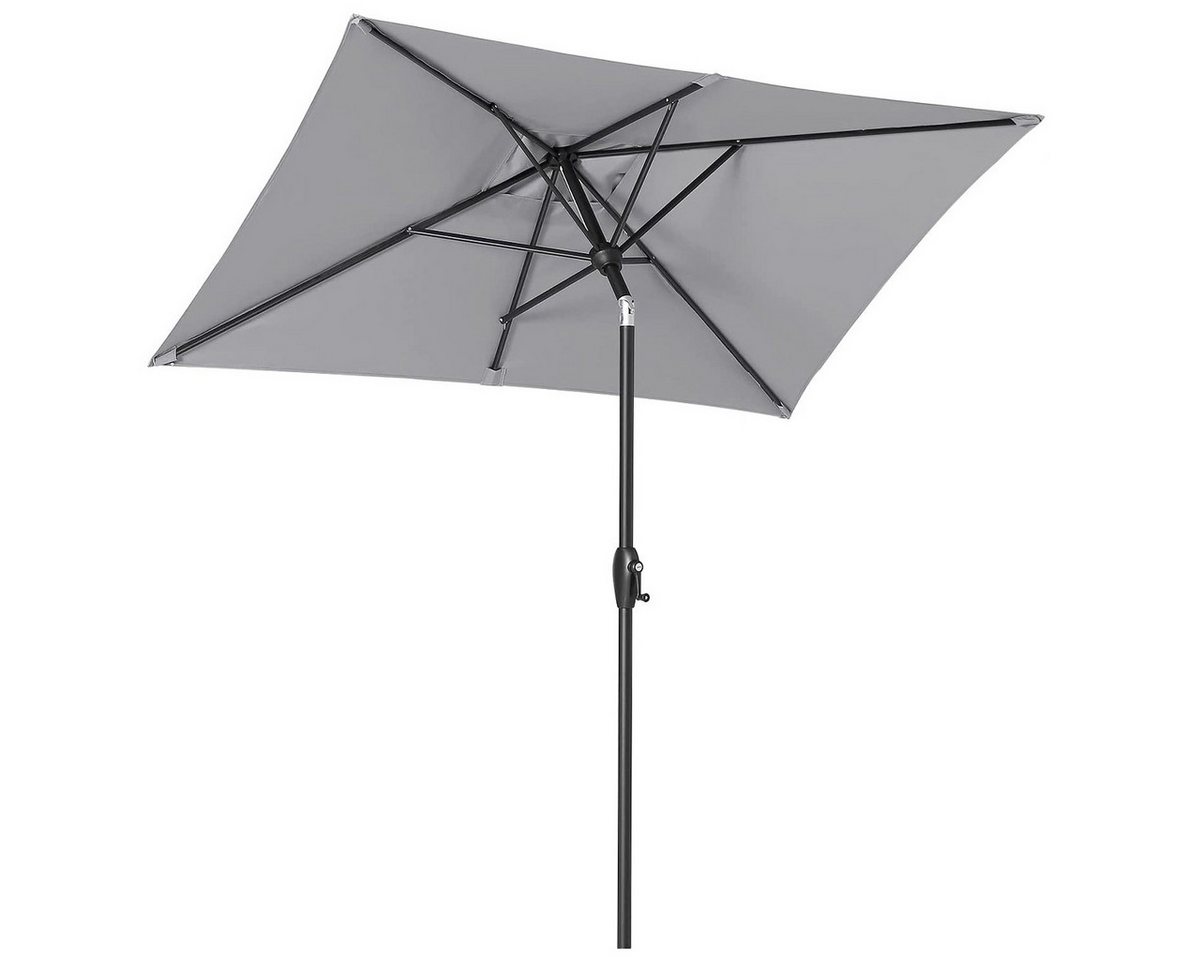 Sekey Sonnenschirm 210 x 140 cm Aluminum Sonnenschirm Rechteckig Marktschirm mit Kurbel, LxB: 210,00x140,00 cm, mit/ohne LED-Lichtern, Sonnenschutz UV50+, Gartenschirm Knickbar Sekey Sonnenschirm 210 x 140 cm Aluminum Sonnenschirm Rechteckig Marktschirm mit Kurbel, LxB: 210,00x140,00 cm, mit/ohne LED-Lichtern, Sonnenschutz UV50+, Gartenschirm Knickbar von Sekey