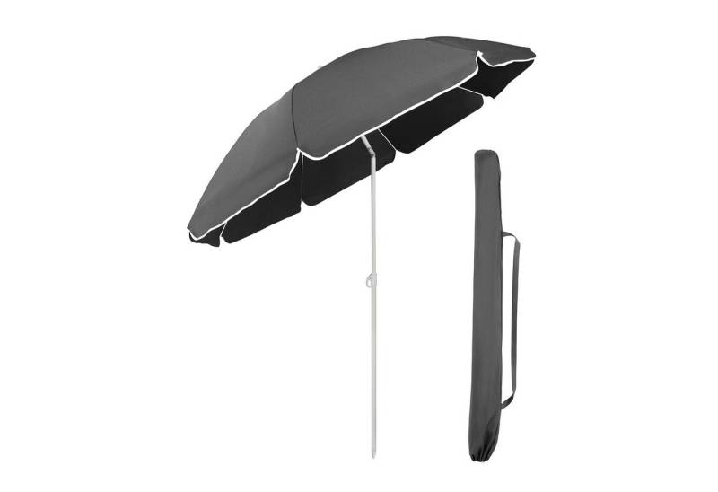 Sekey Sonnenschirm Ø 180 cm Balkonschirm Rund Strandschirm Sonnenschirm mit Schutzhülle, LxB: 180x180 cm, Neigungswinkel verstellbar, Höhe verstellbar, mit Tragetasche von Sekey