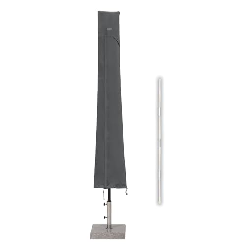Sekey Sonnenschirm Schutzhülle mit Stab, Abdeckhauben für Ø 400cm / 240x330cm Gartenschirm mit Belüftungsöffnungen, Abdeckung für Marktschirm/Balkonschirm, wasserdicht von Sekey