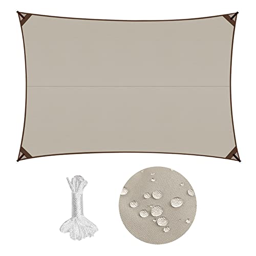 Sekey Sonnensegel Wasserdicht 3×4m Rechteckig 420D Oxford, Sonnenschutz 95% UV Schutz Windschutz Reißfest Wetterfest, für Balkon Garten, mit Ösen und Befestigungsseile, Taupe-braun Sekey Sonnensegel Wasserdicht 3×4m Rechteckig 420D Oxford, Sonnenschutz 95% UV Schutz Windschutz Reißfest Wetterfest, für Balkon Garten, mit Ösen und Befestigungsseile, Taupe-braun von Sekey