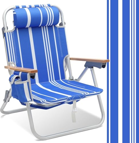 Sekey Strandstuhl Klappbar Leicht mit Schultergurt, Verstellbarer 5-Stufen Rückenlehne, Kopfstütze, 2 Seitentaschen für Camping, Strand, Angeln, Garten Sekey Strandstuhl Klappbar Leicht mit Schultergurt, Verstellbarer 5-Stufen Rückenlehne, Kopfstütze, 2 Seitentaschen für Camping, Strand, Angeln, Garten von Sekey