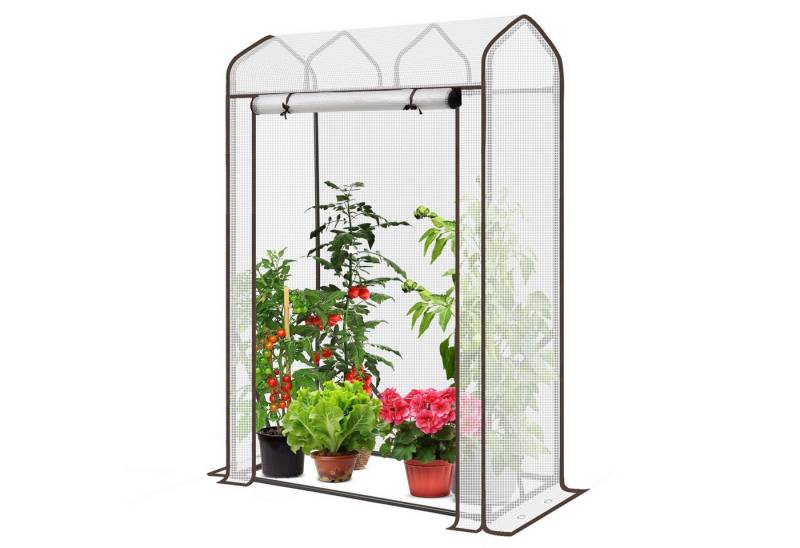 Sekey Tomatengewächshaus 100 x 50 x 150 cm Foliengewächshaus Klein Tomatenhaus mit Spitzdach von Sekey