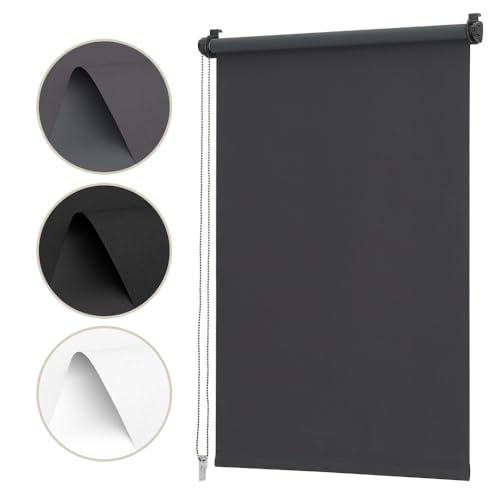 Sekey Verdunklungsrollo ohne Bohren Klemmfix 55 cm breit, Seitenzugrollo Hitzeschutz Sichtschutz und Sonnenschutz Wandmontage Deckenmontage Klemmrollo für Fenster & Tür, 55 x 150cm, Grau Sekey Verdunklungsrollo ohne Bohren Klemmfix 55 cm breit, Seitenzugrollo Hitzeschutz Sichtschutz und Sonnenschutz Wandmontage Deckenmontage Klemmrollo für Fenster & Tür, 55 x 150cm, Grau von Sekey