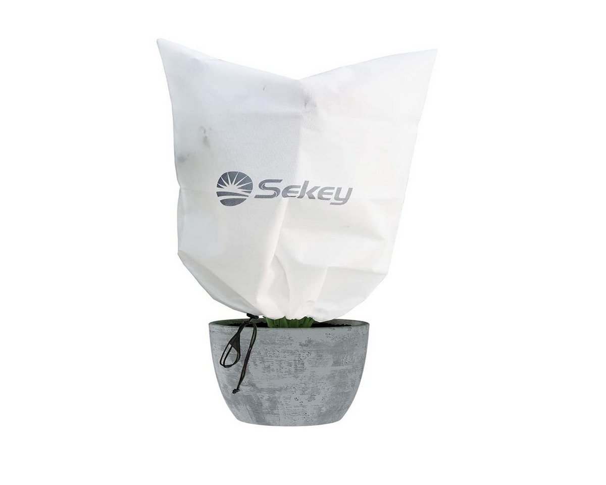 Sekey Winterschutzhaube Winterschutz für Pflanzen, Pflanzenschutz Winter Frostschutz Haube, Winter Pflanzenabdeckung Pflanzenhauben aus 80g/m² Vliesstoff, Weiß von Sekey