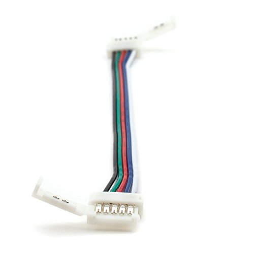 RGBW 10mm Schnell-Verbinder mit/ohne Kabel 0-100cm (Clip > Kabel >Clip) Verbinder (15cm) von SeKi