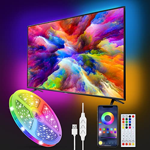 LED-Streifen, 5 m Fernbedienung: USB-betrieben, RGB, Verwendung von IC-LED-Licht, Farbwechsel und Musik-Synchronisation, Fernbedienung und Bluetooth-App-Steuerung, Dreamcolour helle Farbleiste, LED-Streifen, 5 m Fernbedienung: USB-betrieben, RGB, Verwendung von IC-LED-Licht, Farbwechsel und Musik-Synchronisation, Fernbedienung und Bluetooth-App-Steuerung, Dreamcolour helle Farbleiste, von Seklin
