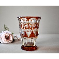 Antike Geschliffene Kristallvasen Deutschland Wohnkultur Tischdekor von SekulidisAntiques