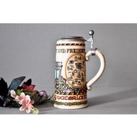 Ceramik Bierkrug Vintage Keramik Home Decor Rustikal Deutsche von SekulidisAntiques