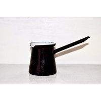 Vintage Emaille Kaffeekanne Rote Kanne Geschenk Rustikal von SekulidisAntiques