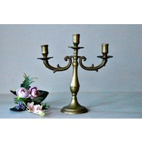 Vintage Frankreich Bronze Kerzenhalter Wohnkultur Rustikales Dekor Barock von SekulidisAntiques