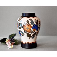 Vintage Keramik Gouda Plate Vasen Wohnkultur Hand Flora Tisch Dekor Vintage Keramik Gouda Plate Vasen Wohnkultur Hand Flora Tisch Dekor von SekulidisAntiques