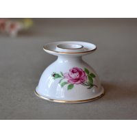 Vintage Kerzenhalter Aus Porzellan, Handbemaltes Porzellan von SekulidisAntiques
