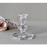 Vintage Kristall Kerzenhalter Val St Lambert Tischdekoration von SekulidisAntiques