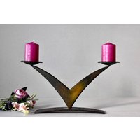 Vintage Metall Kerzenhalter Handgemachte Gehämmert Eisen Wohnkultur Decor von SekulidisAntiques