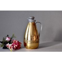 Vintage Vergoldeter Wasserkocher Aluminium Teekanne Camping Kanne von SekulidisAntiques