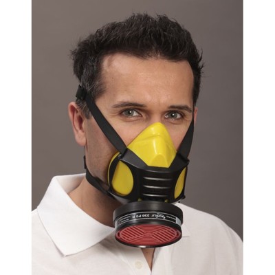 Halbmaske Polimask GAMMA/Silikone,Gew. 165, 4-Punkt-Bebänderung von Sekur