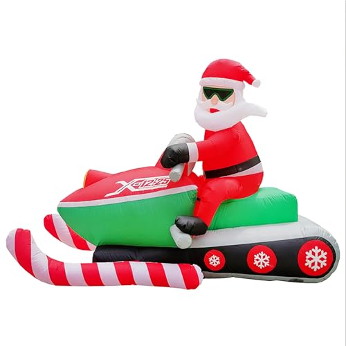 2,5 m Weihnachten Aufblasbare Outdoor-Dekorationen, aufblasbarer Weihnachtsmann sitzend auf einem Schneemobil mit eingebauten LEDs, Lampe bläst Weihnachtsdekoration für Hof, Garten, Rasen, Outdoor 2,5 m Weihnachten Aufblasbare Outdoor-Dekorationen, aufblasbarer Weihnachtsmann sitzend auf einem Schneemobil mit eingebauten LEDs, Lampe bläst Weihnachtsdekoration für Hof, Garten, Rasen, Outdoor von SelWatty