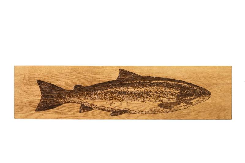 Selbrae House Ltd Servierplatte Servierplatte, Lachs, Schottische Eiche von Selbrae House Ltd