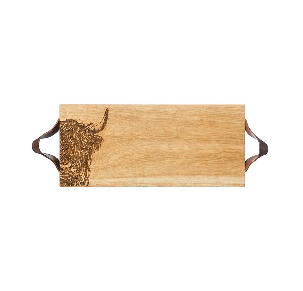 Selbrae House Ltd Servierplatte Serviertablett, Hochlandrind, Schottische Eiche von Selbrae House Ltd