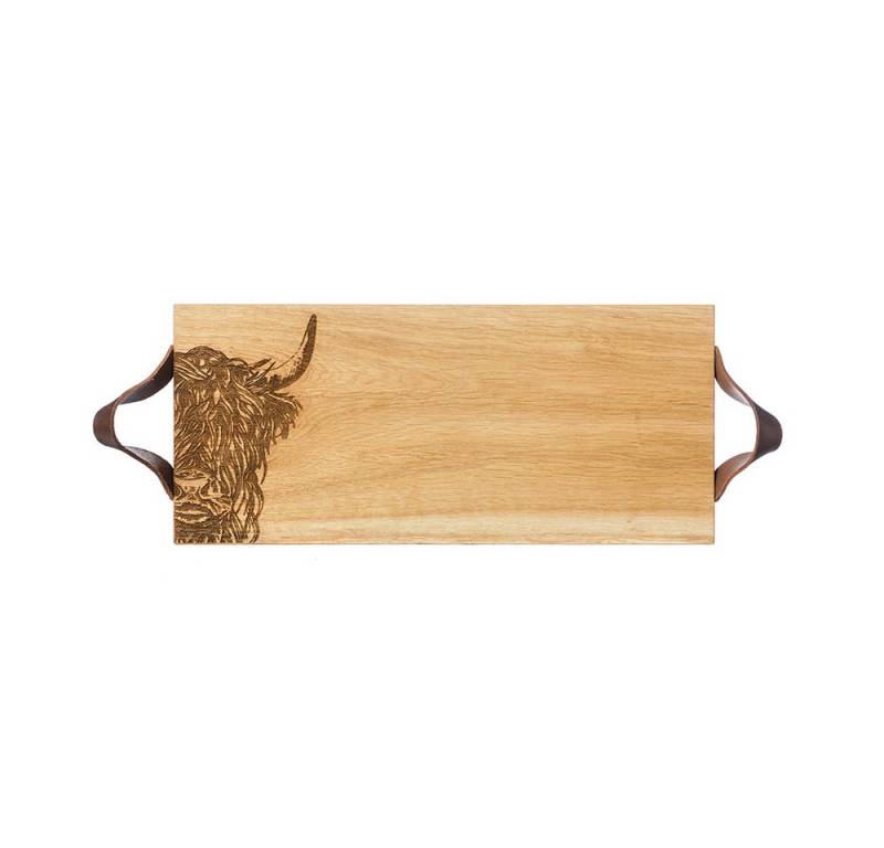 Selbrae House Ltd Servierplatte Serviertablett, Hochlandrind, Schottische Eiche von Selbrae House Ltd