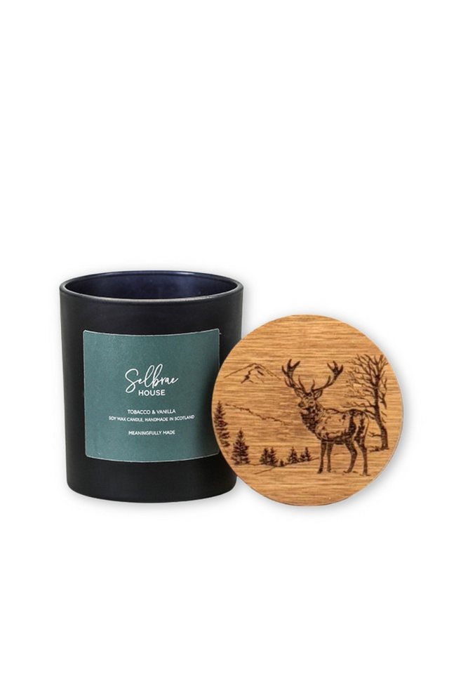 Selbrae House Ltd Windlicht Duftkerze - HIRSCH II - schwarz von Selbrae House Ltd