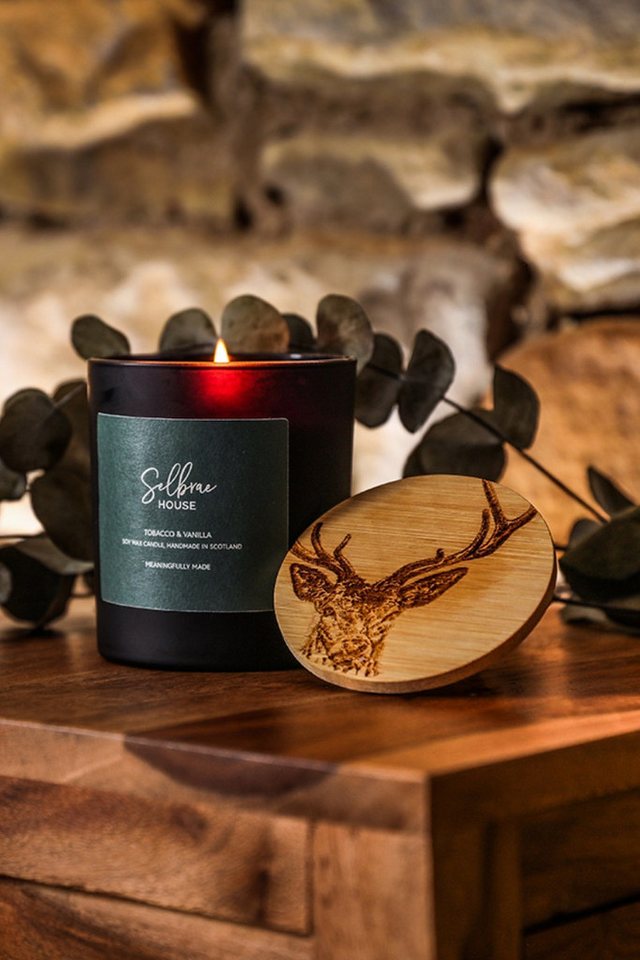 Selbrae House Ltd Windlicht Duftkerze - HIRSCH - schwarz von Selbrae House Ltd
