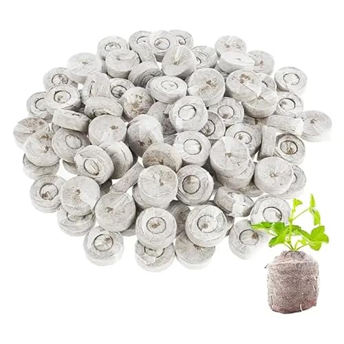 Selbstversorgerladen 100 Stück Kokossubstrat-Quelltabs natürliche Kokos Quelltabletten Anzuchterde Growtabs Aussaat Quelltabs torffrei von Selbstversorgerladen